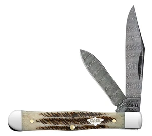 Cuchillo Case xx Swell Center Jack 77462 Damasco Vintage Hueso 1/1400 Cuchillos de Bolsillo - Imagen 1 de 4