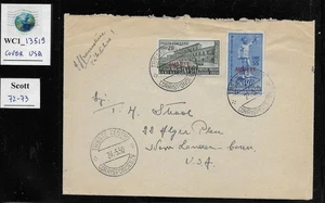 WC1_13519. ITALY: TRIESTE FTT. Nice & clean cover w. 1950 UNESCO. Scott 72-73. - Picture 1 of 1