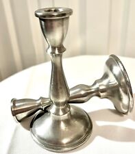 2 Danforth Pewter Candle Sticks Middlebury Vermont, Signed 5”x3” Each Set If 2
