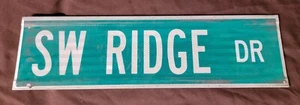Authentic Retired "SW RIDGE DR" Double Sided 24" X 7" Street Sign - Picture 1 of 11