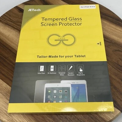 JETech Screen Protector for Apple iPad 2 3 4 (Old Model) Tempered Glass Film - Image 1 of 4