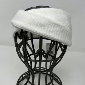 DKNY Damen Einheitsgröße Stirnband creme gedreht Rippstrick Winter Fleece gefüttert - Bild 1 von 5