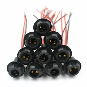10PCS T10 194 W5W 168 LED Bulb Holder Adapter Socket Harness Plugs Connector - Picture 1 of 10