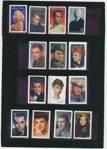 Legends of Hollywood Collection of 14 Mint NH USA Commemoratives Save Big Now Cover