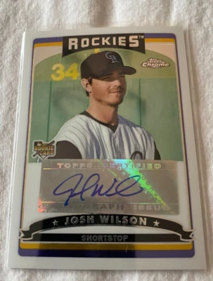 2006 Topps Chrome Autograph #351 Josh Wilson Colorado Rockies - Image 1 of 2