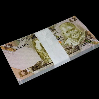 Zambia 2 Kwacha, 1986-1988, P-24, Lot of 100 pcs, UNC - Image 1 of 2