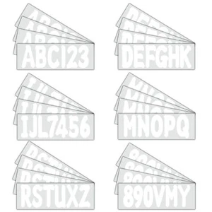 4 Sets of 3" Marine Boat White Sticker Decal A-Z Letters and 0-9 Numbers - Picture 1 of 10