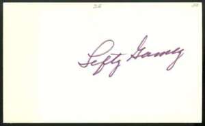 Lefty Gomez Signed 3x5 Index Card Yankees Autograph ZJ6617