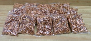 Lot of Metallic Copper 6mm Small Round Plastic Craft Jewelry Beads 15,000 pcs - Picture 1 of 3