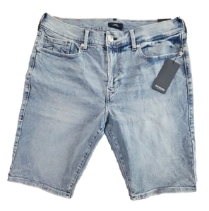 True Religion Rocco Herrenshorts 36 helle Waschung 11" Schrittlänge entspannt skinny NEU neu mit Etikett - Bild 1 von 15
