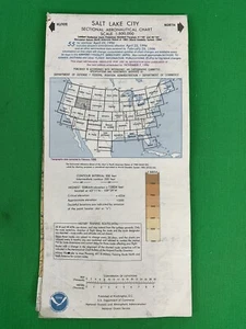 Vintage Salt Lake City Sectional Aeronautical Aviation Chart Map,55th ed 1996 - Picture 1 of 4