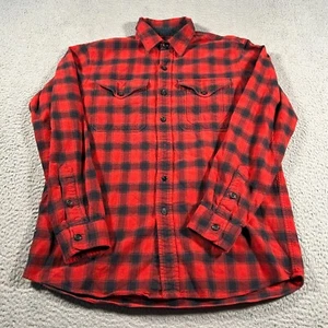 Camisa Polo Ralph Lauren Hombres Grande Búfalo Cuadros Manga Larga Solapa Bolsillo Occidental - Imagen 1 de 7