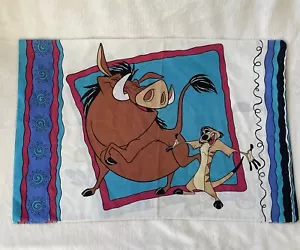 RARA federa cuscino vintage anni 90 Disney’s Lion King double face Simba Nala Timon Pumba - Foto 1 di 9