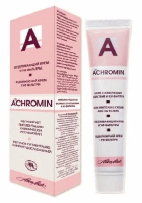Achromin Whitening Cream Skin Body Neck Hand Lighten Pigmentary Patches Age Spot - Image 1 of 4