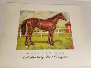 Vintage Print of Kentucky Derby Winner, "Gallant Fox",Ky bred Champion - Picture 1 of 2