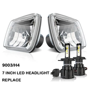 Brightest 7x6" 5x7 Led Projector Headlights Halo DRL For Mazda B2000 B2200 B2600 - Picture 1 of 12