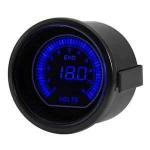 Universal 2" 52mm Car Digital EVO Blue & Red LED Volt Voltage Gauge 8-18v Meter - Picture 1 of 15