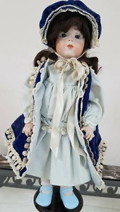 ANTIQUE REPRODUCTION BRU JNE 8 FULL BODY PORCELAIN 17 " VINTAGE DOLL HAND MADE  - Picture 1 of 12
