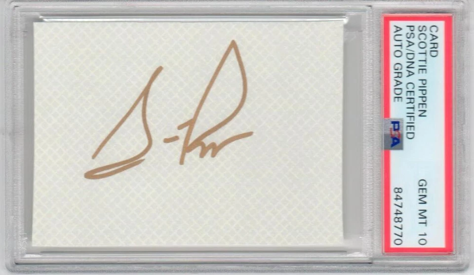 Scottie Pippen Bulls signed cut signature PSA/DNA Slabbed auto Grade 10 - Image 1 of 1