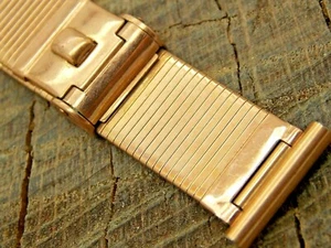 Rare Vintage Forstner Nasa Watch Band 16mm 14K Rose Gold Filled NOS Unused - Picture 1 of 4