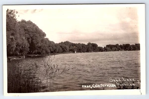 Centerville Michigan Sand Lake Real Photo View Postcard C275 - Picture 1 of 2