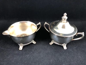 Juego de azucarero y crema International Silver Company enchapado en plata - Imagen 1 de 18
