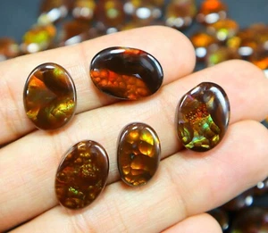 402.00 Carat 64 Piece Lot Mexican Fire Agate Cabochon Fire Agate Loose Gemstone - Picture 1 of 5