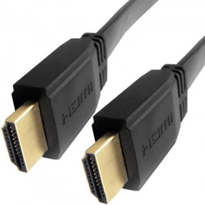 Premium Flat HDMI Cable v1.4 Gold High Speed With Ethernet HDTV PS3 ARC 3D Lead - Picture 1 of 2