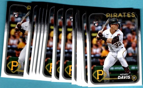 2024 Topps series 1 295 Henry Davis, Pittsburgh Pirates (RC) 14 CARDS ...