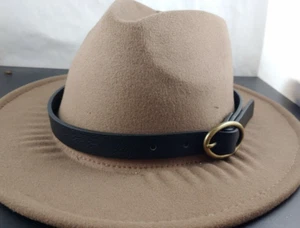 Western Cuero Negro Sombrero Banda Vaquera Vaquera con Hebilla Conjunto Nuevo sin Etiquetas - Imagen 1 de 11