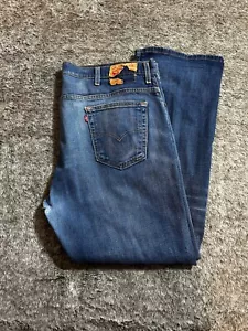Levi's 569 lose entspannte Passform gerades Bein Distressed Stretch blau Jeans 42x32 - Bild 1 von 6