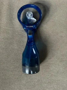 O2COOL Deluxe Handheld BPA Free Water Misting Fan Portable Blue Battery Powered - Picture 1 of 4
