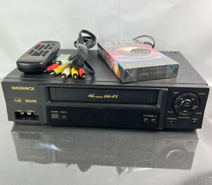Philips Magnavox Video Cassette Recorder VR602BMG21 Hi-Fi 4-Head VCR With REMOTE
