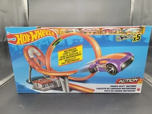 NEW HOT WHEELS ACTION POWER SHIFT MOTORIZED RACEWAY TRACK SET 5 CARS - Picture 1 of 7