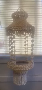 Vintage Sea Shell Tiered Plant Planter Hanging Holder Hobo MCM 32” - Picture 1 of 2