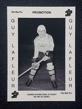 GUY LAFLEUR PROMO CARD 1992 QUEBEC PEE WEE INTERNATIONAL TOURNAMENT NO P1  35528