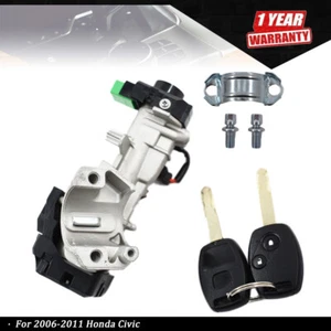 For 2006-11 Honda Civic Series Ignition Switch Lock Cylinder Auto Trans w/2 Keys - Picture 1 of 8