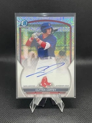 CUTTER COFFEY 2023 Bowman Chrome On Card Auto Mega Box MOJO REFRACTOR #BMA-CC - Image 1 of 2