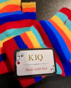 Guantes sin dedos KIQ unisex para hombres y mujeres ARCO IRIS - Guantes de medio dedo NUEVO con etiquetas - Imagen 1 de 3
