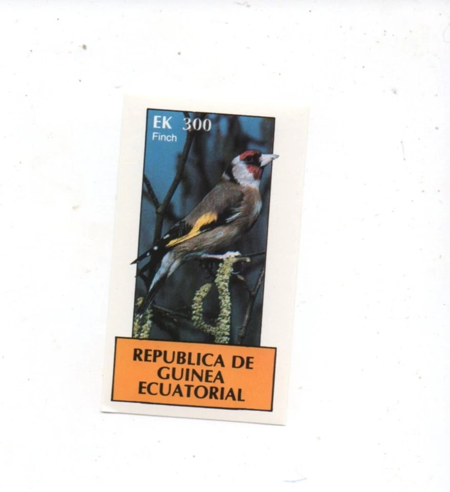 Guinea Ecuatorial MNH Como Nuevo Nunca Bisagras Finch Mini Hoja de 1977 Foto 1 de 1