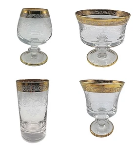 Glamorosos vasos de Murano Medici con borde dorado - Imagen 1 de 27