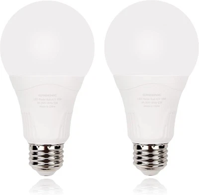 Radar Motion Sensor Light Bulb, 2 Pack A21 15W (100W Daylight 5000k  - Image 1 of 4