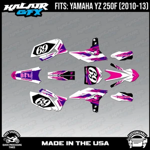 Graphics Kit for YAMAHA YZ250F (2010-2013) Vintage Series - MAGENTA - Picture 1 of 4