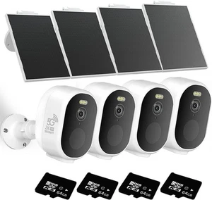 Überwachungskameras kabellos Outdoor, 2K/3MP QHD Home Security System 4-Cam Kit... - Bild 1 von 8