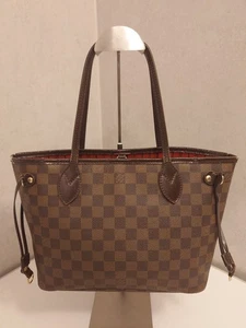 Authentic Louis Vuitton Damier Neverfull PM Shoulder Tote Bag N51109 LV 5308M - Picture 1 of 19