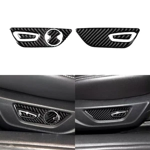 5Pcs Real Carbon Fiber Seat Adjustment Button Cover Trim For Ford Mustang 15-20 - Picture 1 of 17