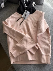 💯 Champion Women’s Script Logo Hoodie – Size S / AU 10 pink & black - Picture 1 of 9