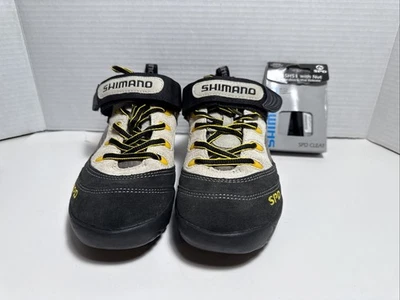 Sapatos de mountain bike Shimano EUA tamanho 5 SH-M037 ciclismo + SPD CLEAT SM-SH51 W porca - Imagem 1 de 4