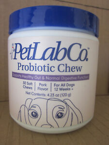 PetLabCo Probiotic Chews for Dogs - Gut & Normal Digestive Function - 30 chews