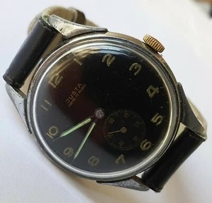 Vintage JUSTA Ancre 15Rubis Military WWII Swiss Made Wristwatch From40's - Picture 1 of 12